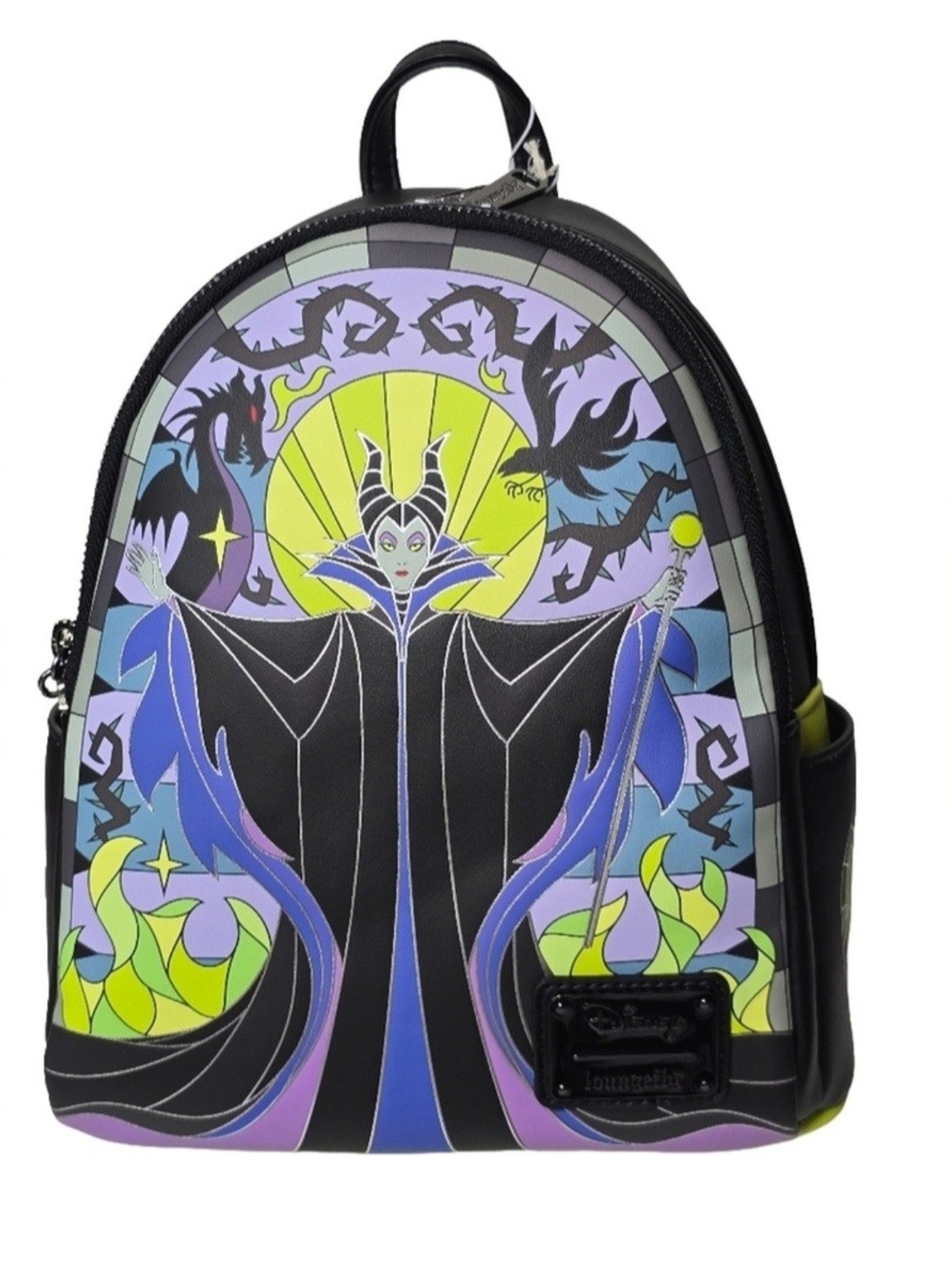 Loungefly Disney Maleficent Stained Glass Mini Grail  LE Backpack